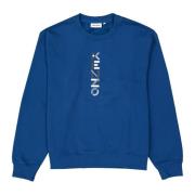 Kenzo Blå Bomullssweatshirt med Logodetalj Blue, Herr