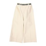 Stella McCartney Beige Cropped Byxor för Kvinnor Beige, Dam