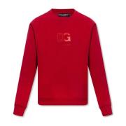 Dolce & Gabbana Röd Sweatshirt med Logo Relief Red, Herr