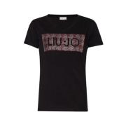 Liu Jo Klassisk T-Shirt Black, Dam