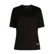 Jil Sander 001 T-Shirt, Klassisk Stil Black, Dam