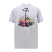 Palm Angels Grå Crew-Neck T-Shirt Gray, Herr