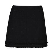 Versace Tweed Mini Kjol Black, Dam