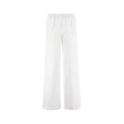 Aspesi Wide Trousers White, Dam