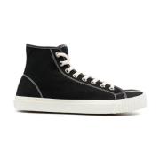 Maison Margiela Svarta Tabi Split-Tå High-Top Sneakers Black, Herr