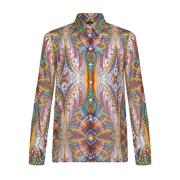 Etro MultiColour Paisley Print Skjorta Multicolor, Dam