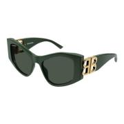 Balenciaga Snygga Solglasögon för Modestil Green, Unisex