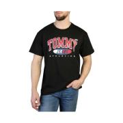 Tommy Hilfiger Herr T-shirt med korta ärmar och rund hals Black, Herr