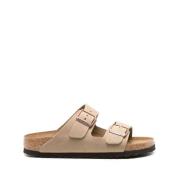 Birkenstock Beige Arizona Smala Sandaler Beige, Dam