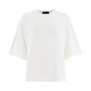 Fabiana Filippi Elegant T-shirt med diamantsöm White, Dam