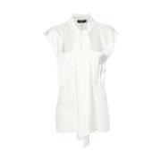 Fabiana Filippi Vit Bomullspanelerad Blus White, Dam