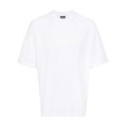 Jacquemus Vit Logo Print Typo T-Shirt White, Herr