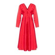 Cult Gaia Vittoria klänning med långa ärmar Red, Dam