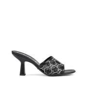 Gucci Svarta sandaler med kristaller Black, Dam