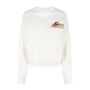 A.p.c. Vit Fantasi Sweatshirt med Tryck White, Dam