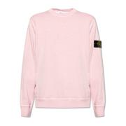 Stone Island Sweatshirt med logotyp Pink, Herr