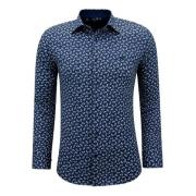 Gentile Bellini Casual skjorta i bomull med tryck - 3141 Blue, Herr