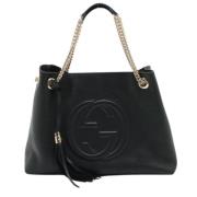 Gucci Vintage Tidlös Elegans Gucci Tote Black, Dam