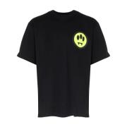 Barrow Svart Bomull T-Shirt med Maxi Logo Black, Herr