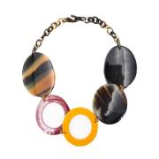 Antonelli Firenze Halsband med färgade cirkulära element Brown, Dam