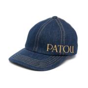 Patou Logo-broderad denim baseballkeps Blue, Dam
