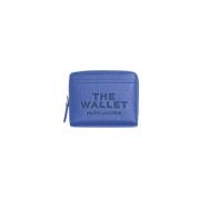 Marc Jacobs Kompakt plånbok med djärv branding Blue, Dam