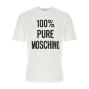Moschino Vit bomull T-shirt White, Herr