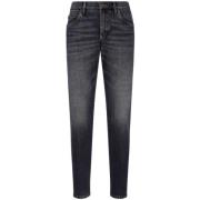 Dolce & Gabbana Svarta Regular Fit Jeans med Fem Fickor Black, Herr