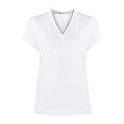 Brunello Cucinelli Vit T-shirt för Män White, Dam