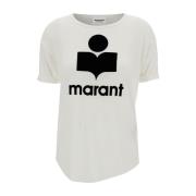 Isabel Marant Étoile Vit Logo Print T-shirt White, Dam