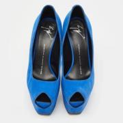 Giuseppe Zanotti Pre-owned Pre-owned Mocka klackskor Blue, Dam