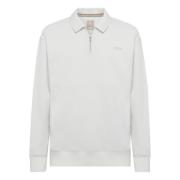 Boggi Milano Half Zip Sweatshirt I Ekologisk Bomullsblandning White, H...
