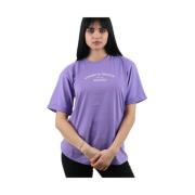 Elisabetta Franchi Logo Print Crew Neck Sweater Purple, Dam