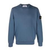 Stone Island Blå Patch Sweatshirt Blue, Herr