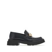 Salvatore Ferragamo Svarta Gancini-spänne läderloafers Black, Herr