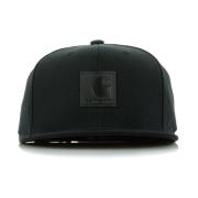 Carhartt Wip Logo Cap - Svart Snapback Streetwear Black, Herr