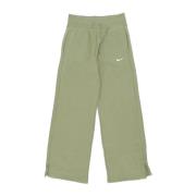 Nike Phoenix Fleece Wide-Leg Pant Green, Dam