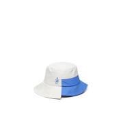 JW Anderson Vit Tvåfärgad Bucket Hat White, Unisex