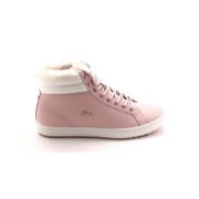 Lacoste Dam Läder Sneakers Pink, Dam