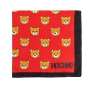Moschino Halsduk med teddybjörnsmotiv Red, Unisex