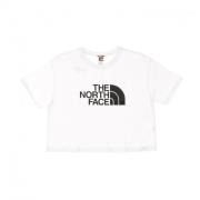 The North Face Cropped Easy Tee - Vit White, Dam