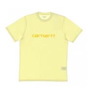 Carhartt Wip Script Tee Soft Yellow/Popsicle Yellow, Herr