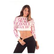 Kendall + Kylie Kort Sweatshirt för Kvinnor Pink, Dam