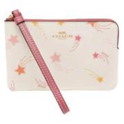 Coach Pre-owned Pre-owned Belagd canvas necessrer Pink, Dam