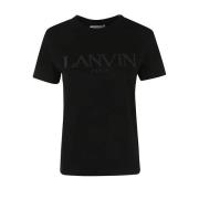 Lanvin Broderad Regular T-Shirt Black, Dam