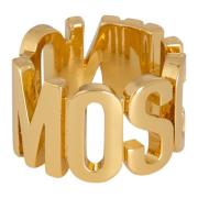 Moschino Enkel Logo Ring Yellow, Dam