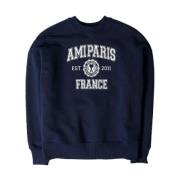 Ami Paris Klassisk Sweatshirt Blue, Herr