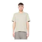 Ami Paris Ren och minimalistisk kritvit T-shirt Green, Herr
