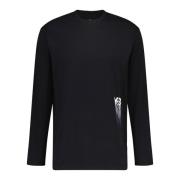 Y-3 Logo Långärmad tröja för män Black, Herr