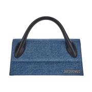 Jacquemus Lång Läder Väska Blue, Dam